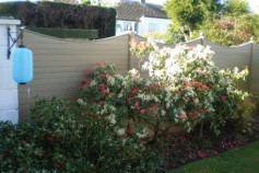 Natural gravel boards fitted with concave tops.